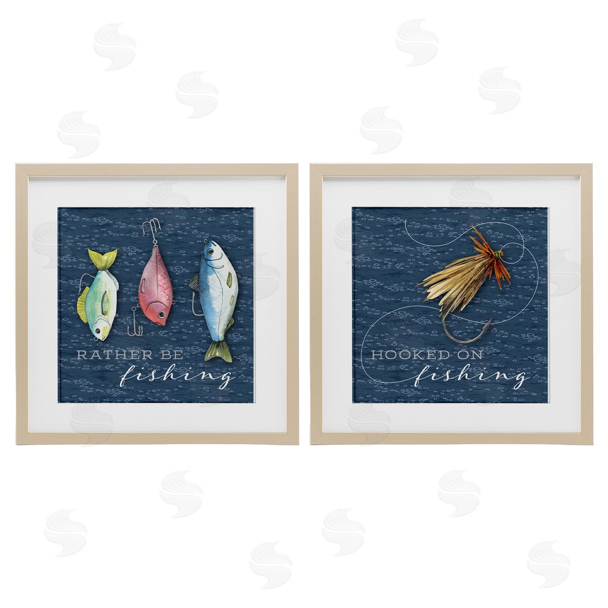 Holly Thomas Stein Gone Fishing Sayings Canvas Wall Art Print