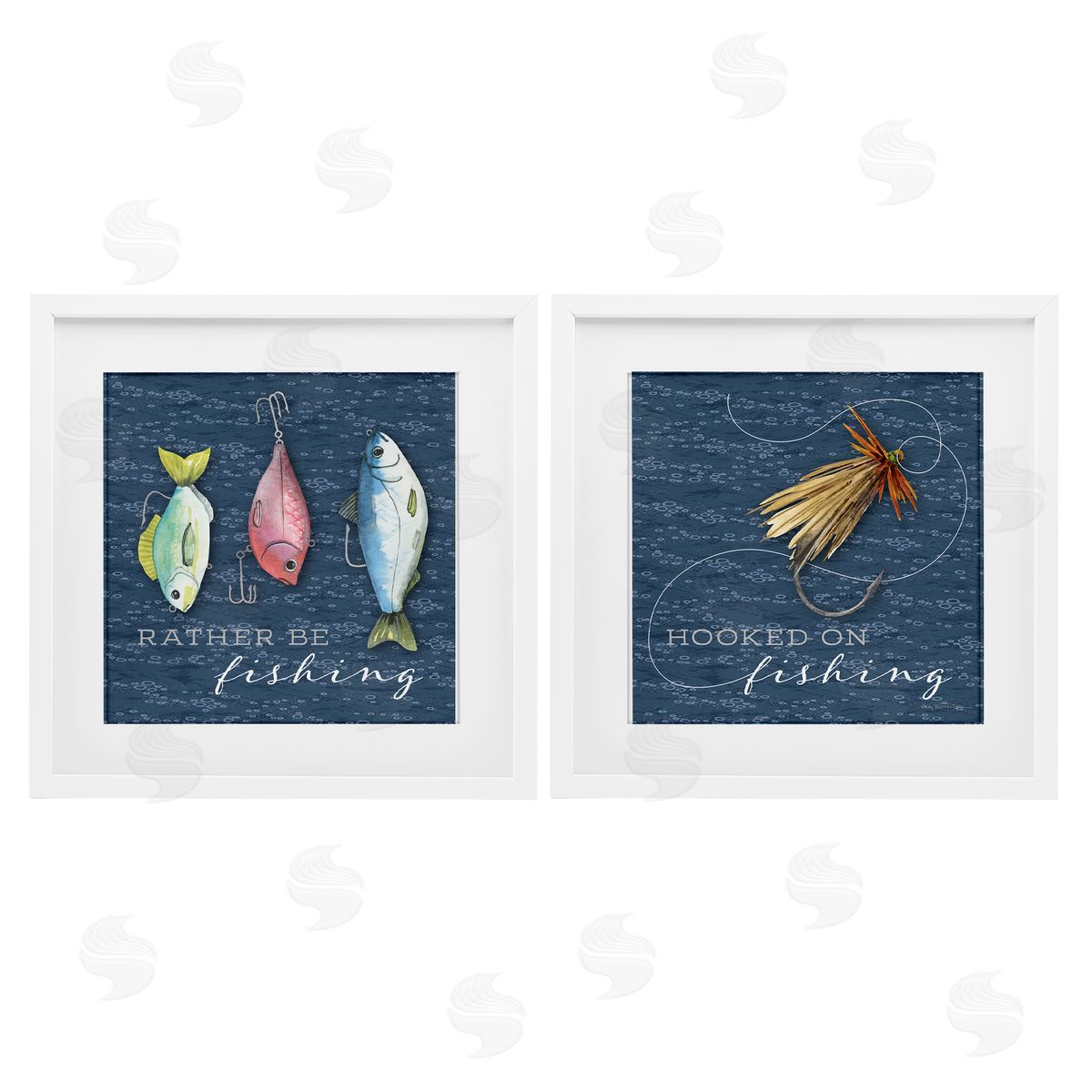 Holly Thomas Stein Gone Fishing Sayings Canvas Wall Art Print