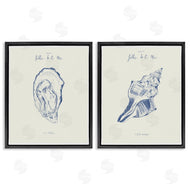 1x | Oyster & Conch with French Words