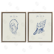 1x | Oyster & Conch with French Words