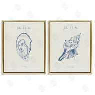 1x | Oyster & Conch with French Words