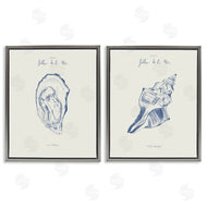 1x | Oyster & Conch with French Words