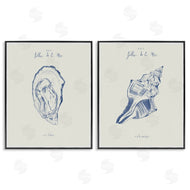1x | Oyster & Conch with French Words