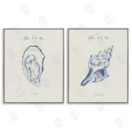 1x | Oyster & Conch with French Words