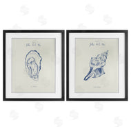 1x | Oyster & Conch with French Words