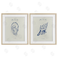 1x | Oyster & Conch with French Words