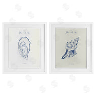 1x | Oyster & Conch with French Words