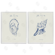 1x | Oyster & Conch with French Words