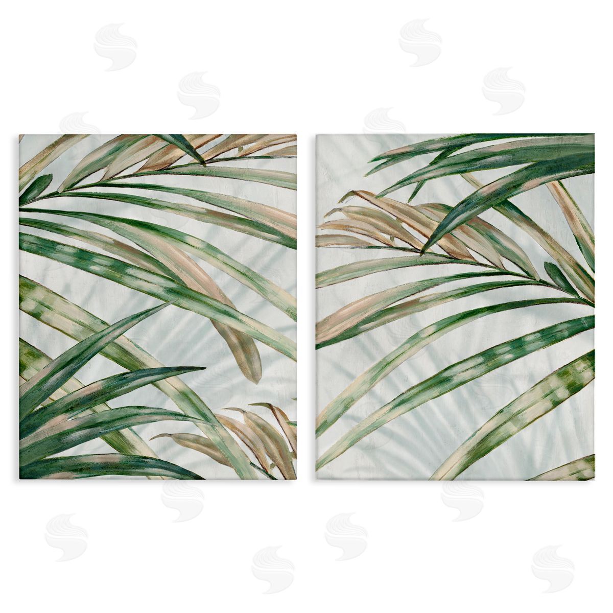 Alex Black Impressions of Fronds Canvas Wall Art Print