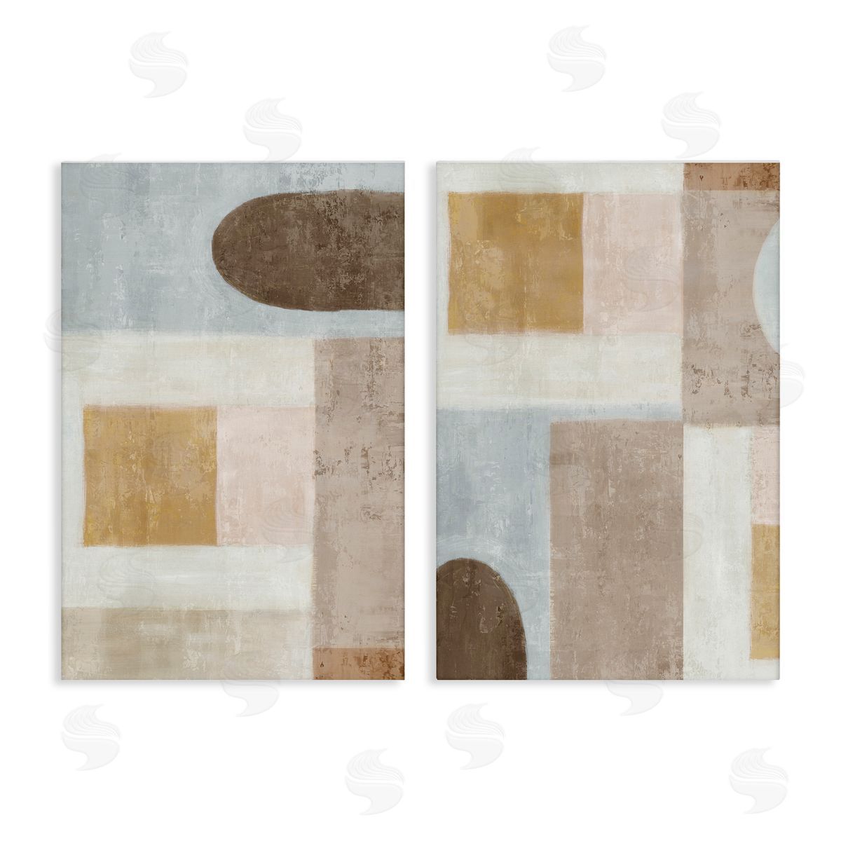 Emma Peal Geometric Subtle Drifts Canvas Wall Art Print