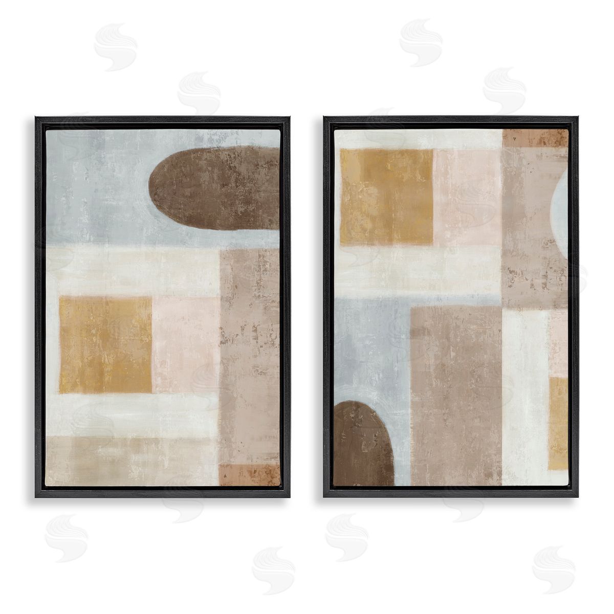Emma Peal Geometric Subtle Drifts Canvas Wall Art Print