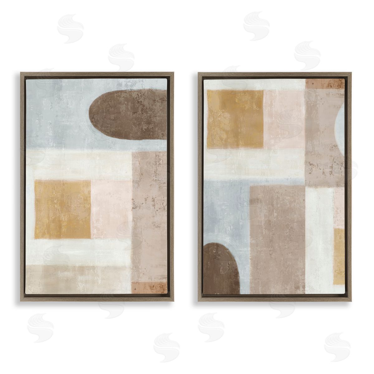 Emma Peal Geometric Subtle Drifts Canvas Wall Art Print
