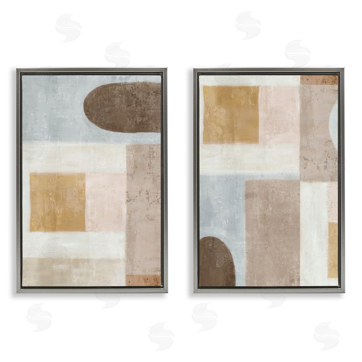 Emma Peal Geometric Subtle Drifts Canvas Wall Art Print