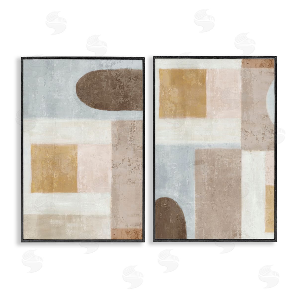 Emma Peal Geometric Subtle Drifts Canvas Wall Art Print