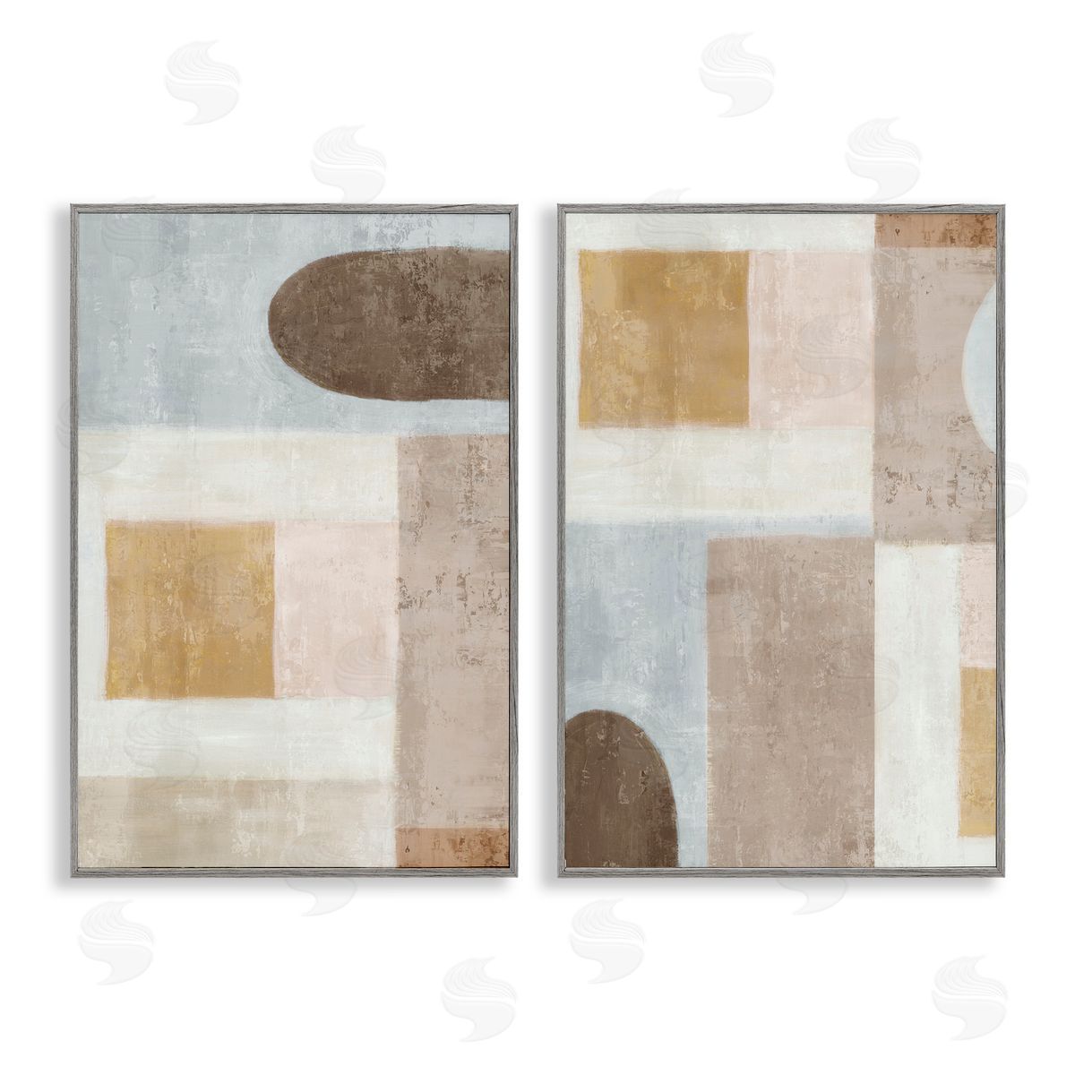 Emma Peal Geometric Subtle Drifts Canvas Wall Art Print