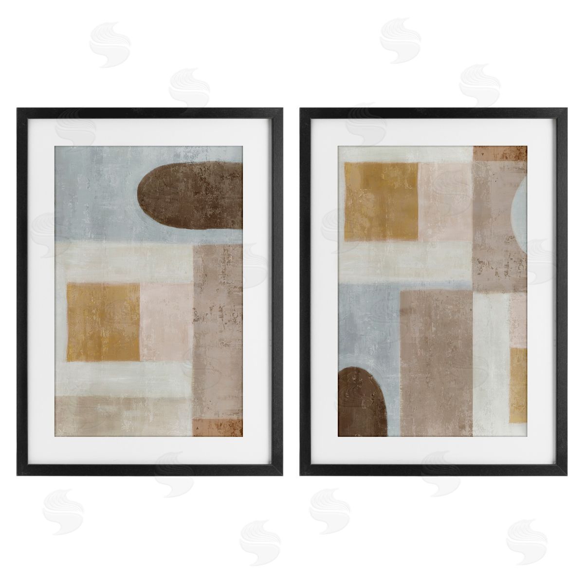 Emma Peal Geometric Subtle Drifts Canvas Wall Art Print