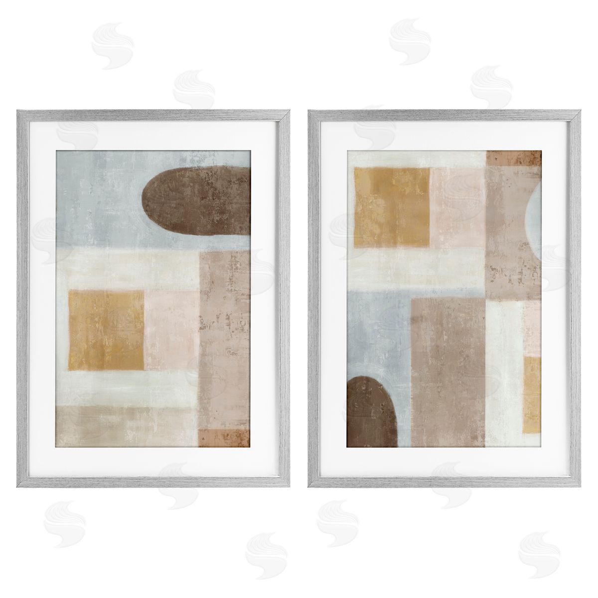 Emma Peal Geometric Subtle Drifts Canvas Wall Art Print