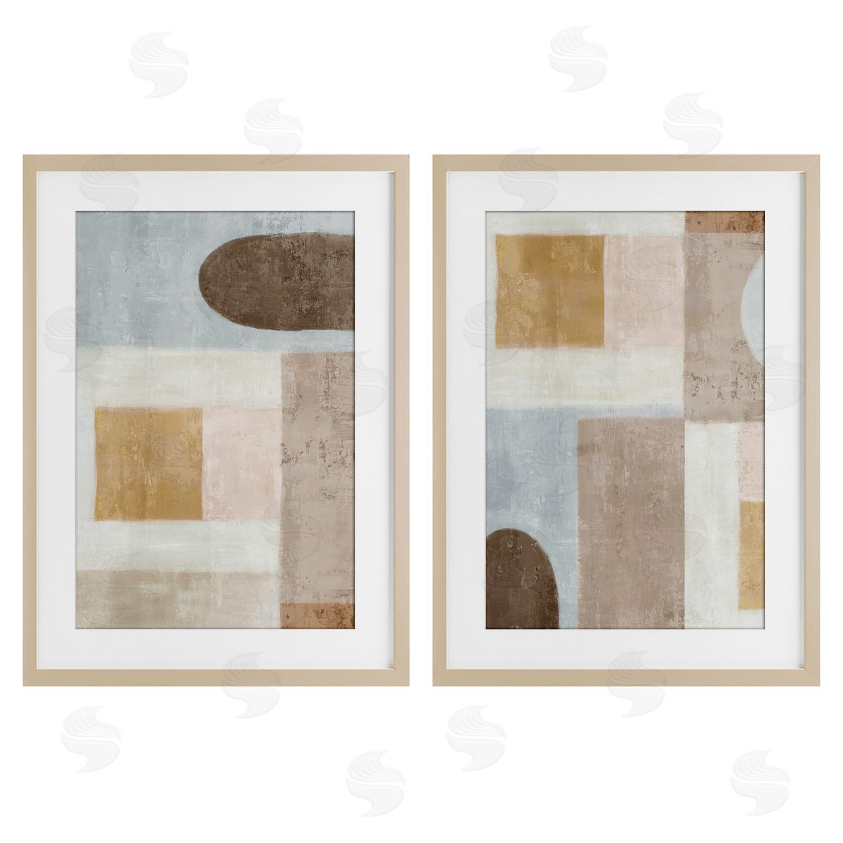 Emma Peal Geometric Subtle Drifts Canvas Wall Art Print