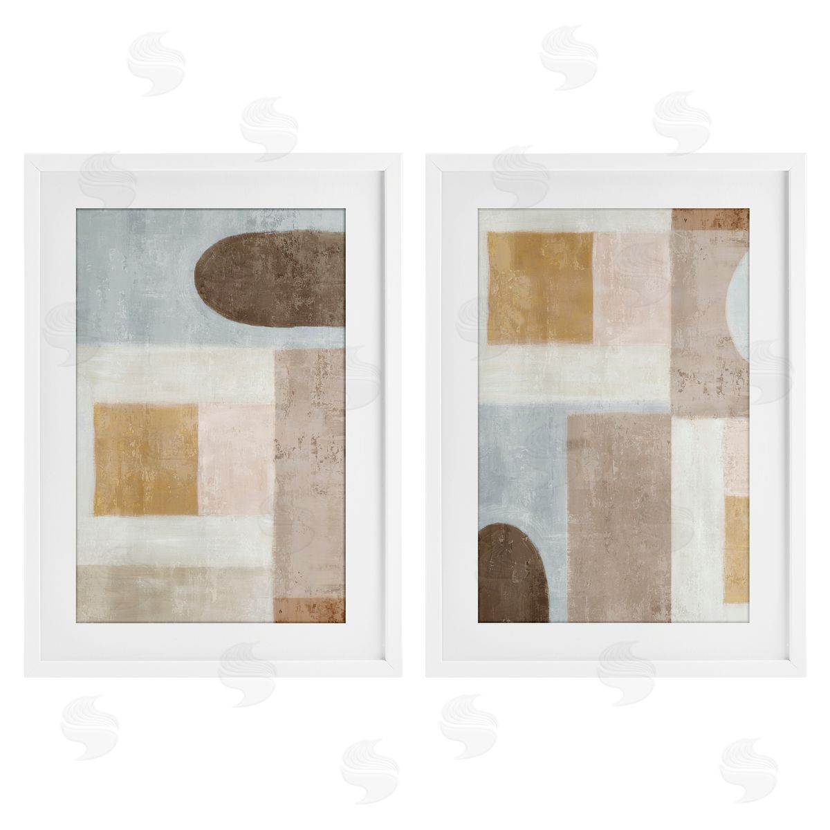 Emma Peal Geometric Subtle Drifts Canvas Wall Art Print