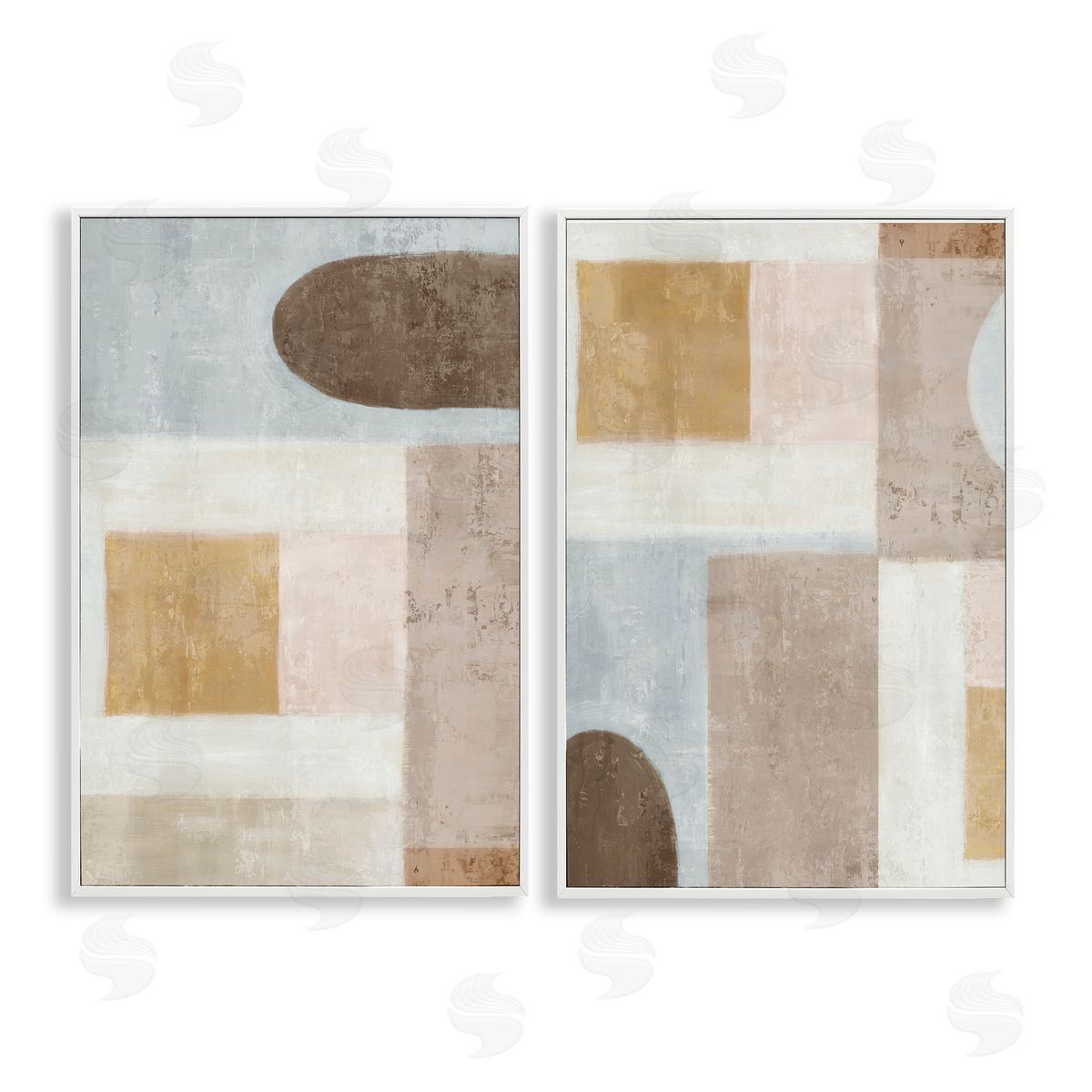 Emma Peal Geometric Subtle Drifts Canvas Wall Art Print