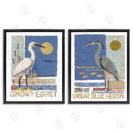 Nancy Overton | Snowy Egret & Great Blue Heron