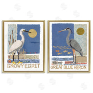 Nancy Overton | Snowy Egret & Great Blue Heron