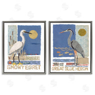 Nancy Overton | Snowy Egret & Great Blue Heron