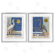 Nancy Overton | Snowy Egret & Great Blue Heron
