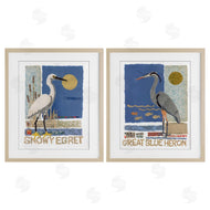 Nancy Overton | Snowy Egret & Great Blue Heron
