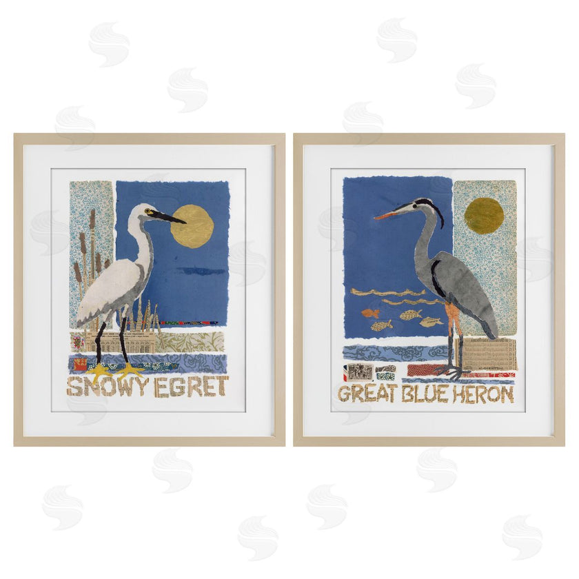 Nancy Overton | Snowy Egret & Great Blue Heron