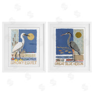 Nancy Overton | Snowy Egret & Great Blue Heron