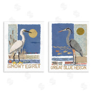 Nancy Overton | Snowy Egret & Great Blue Heron