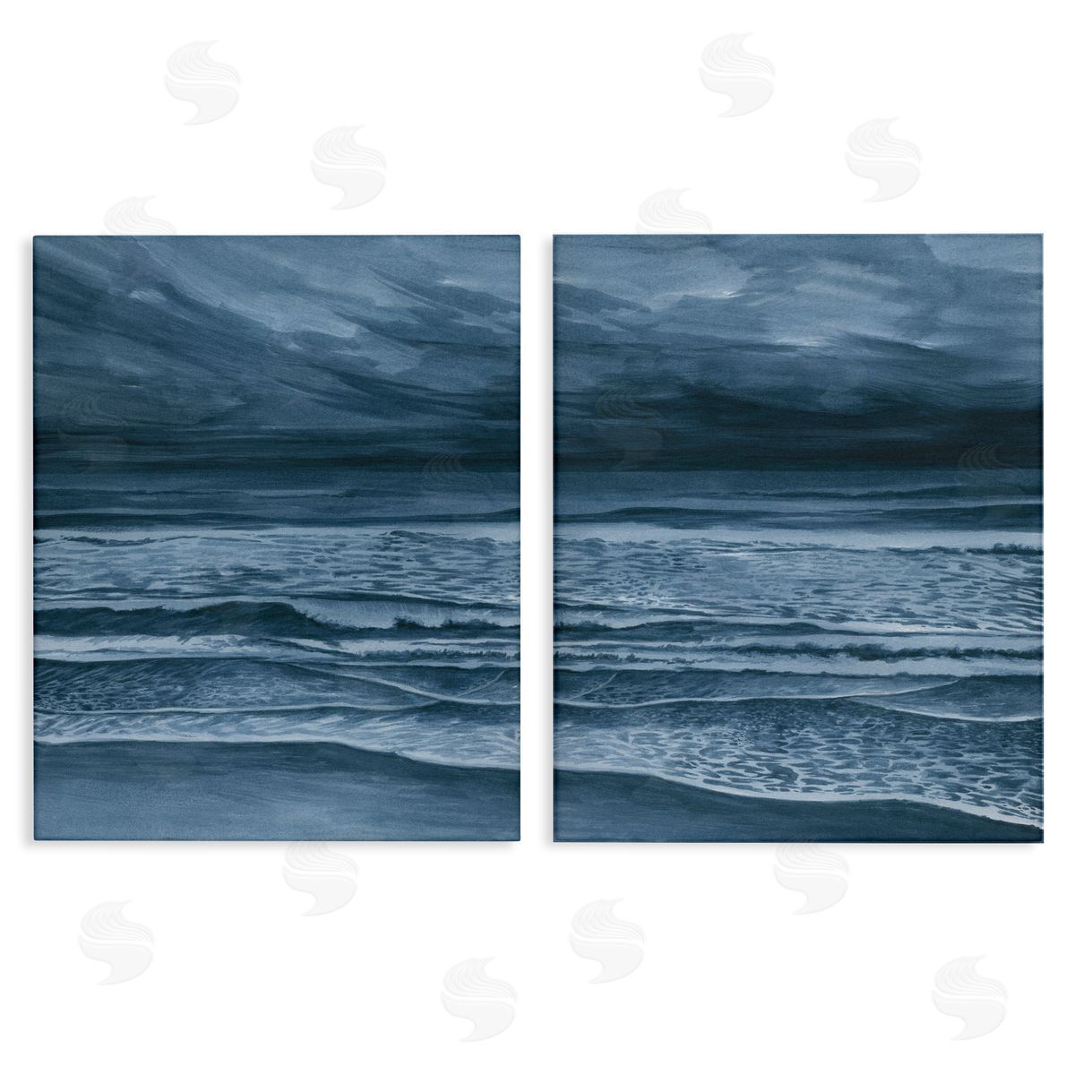 Grace Popp Dramatic Sea Dark Storm Canvas Wall Art Print
