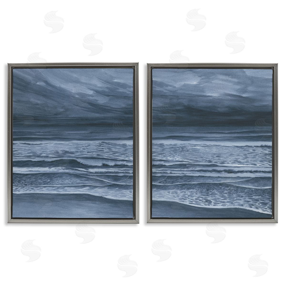 Grace Popp Dramatic Sea Dark Storm Canvas Wall Art Print