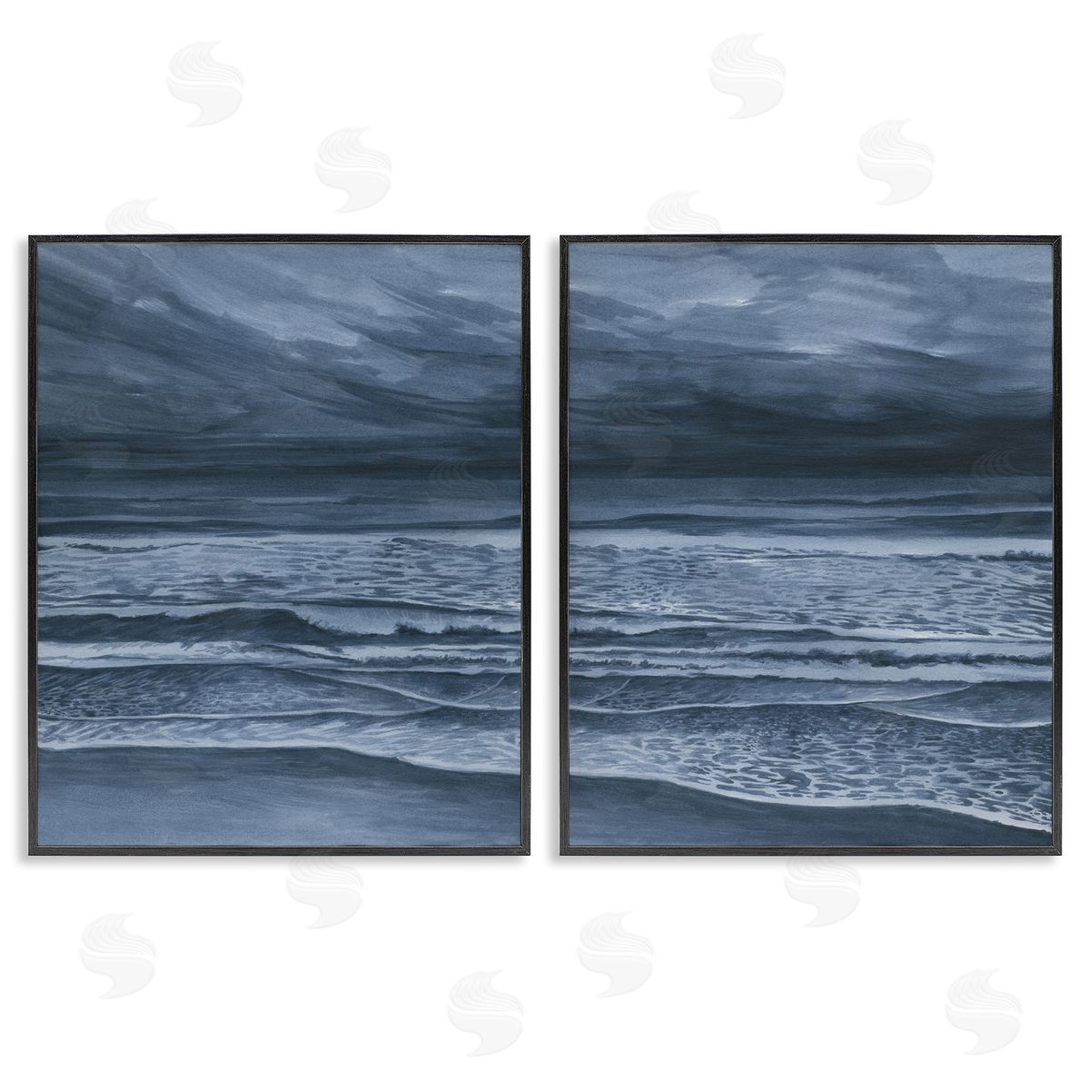 Grace Popp Dramatic Sea Dark Storm Canvas Wall Art Print