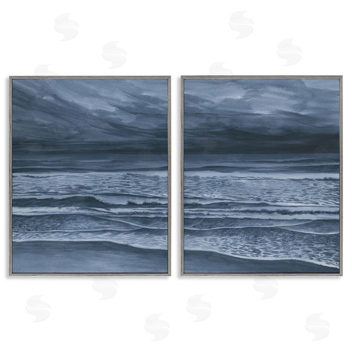 Grace Popp Dramatic Sea Dark Storm Canvas Wall Art Print