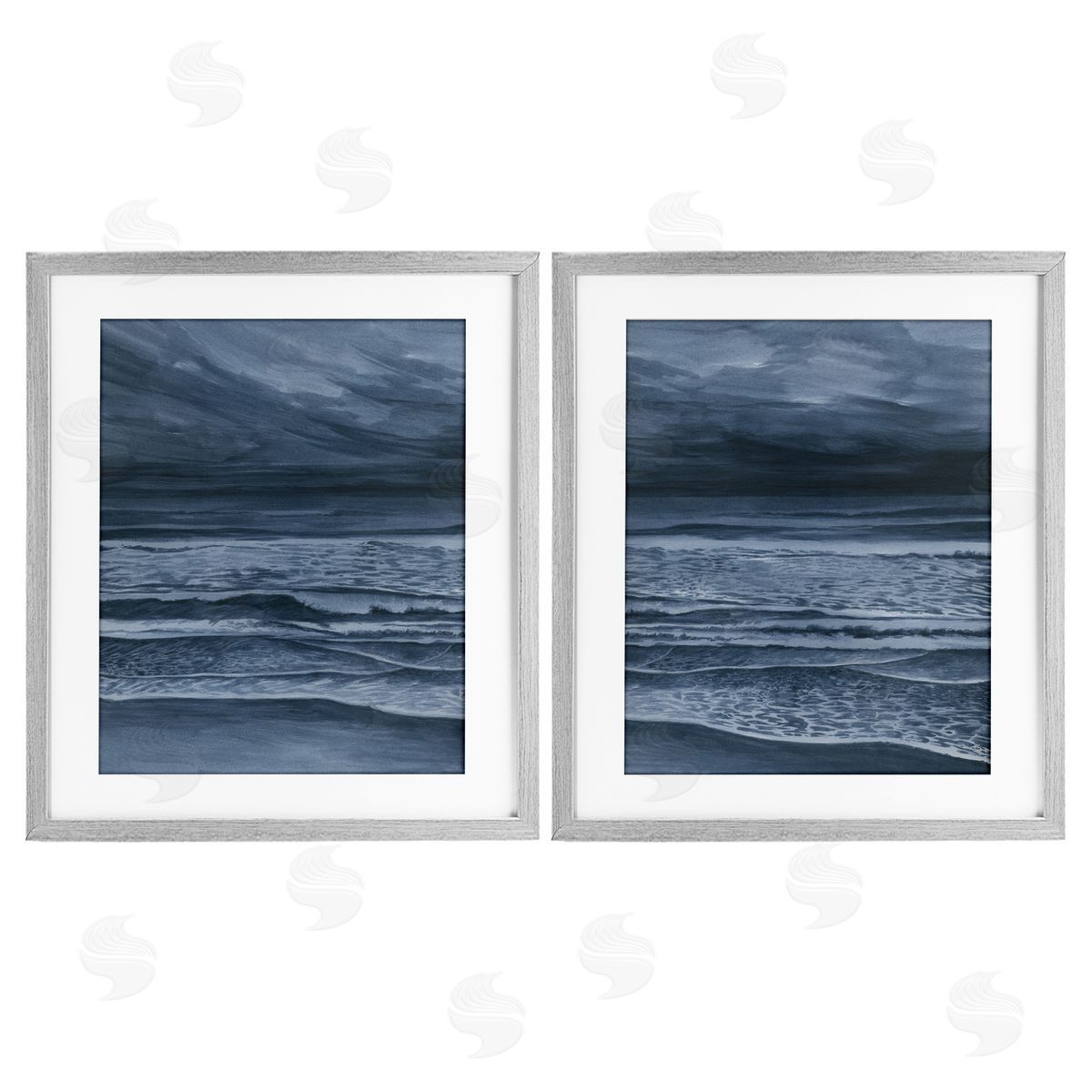 Grace Popp Dramatic Sea Dark Storm Canvas Wall Art Print