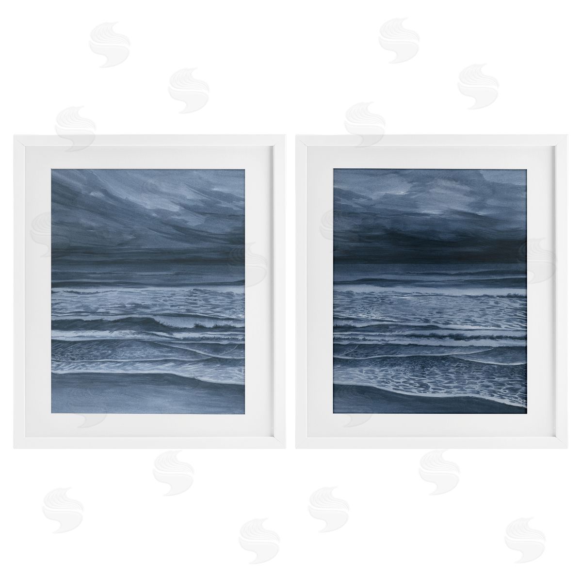 Grace Popp Dramatic Sea Dark Storm Canvas Wall Art Print
