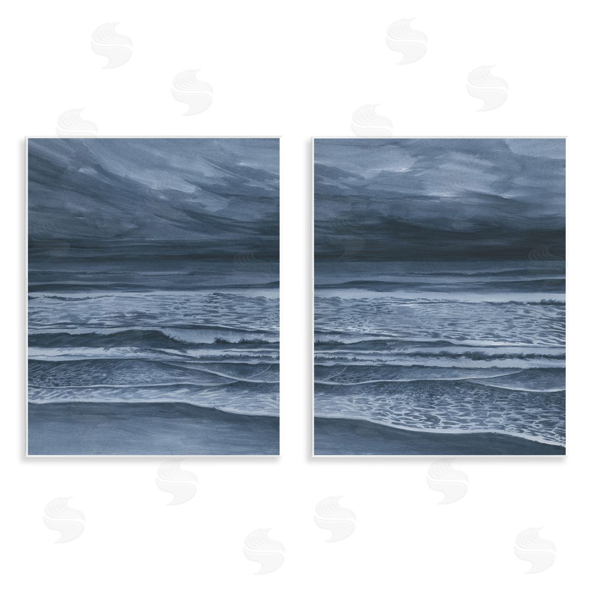 Grace Popp Dramatic Sea Dark Storm Canvas Wall Art Print