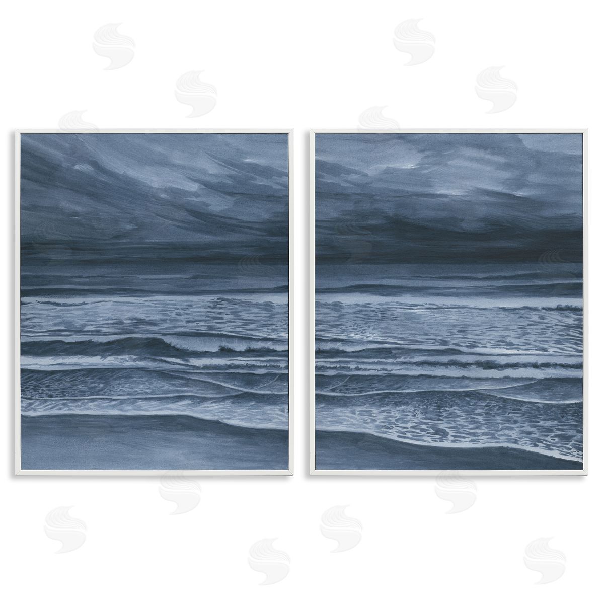 Grace Popp Dramatic Sea Dark Storm Canvas Wall Art Print