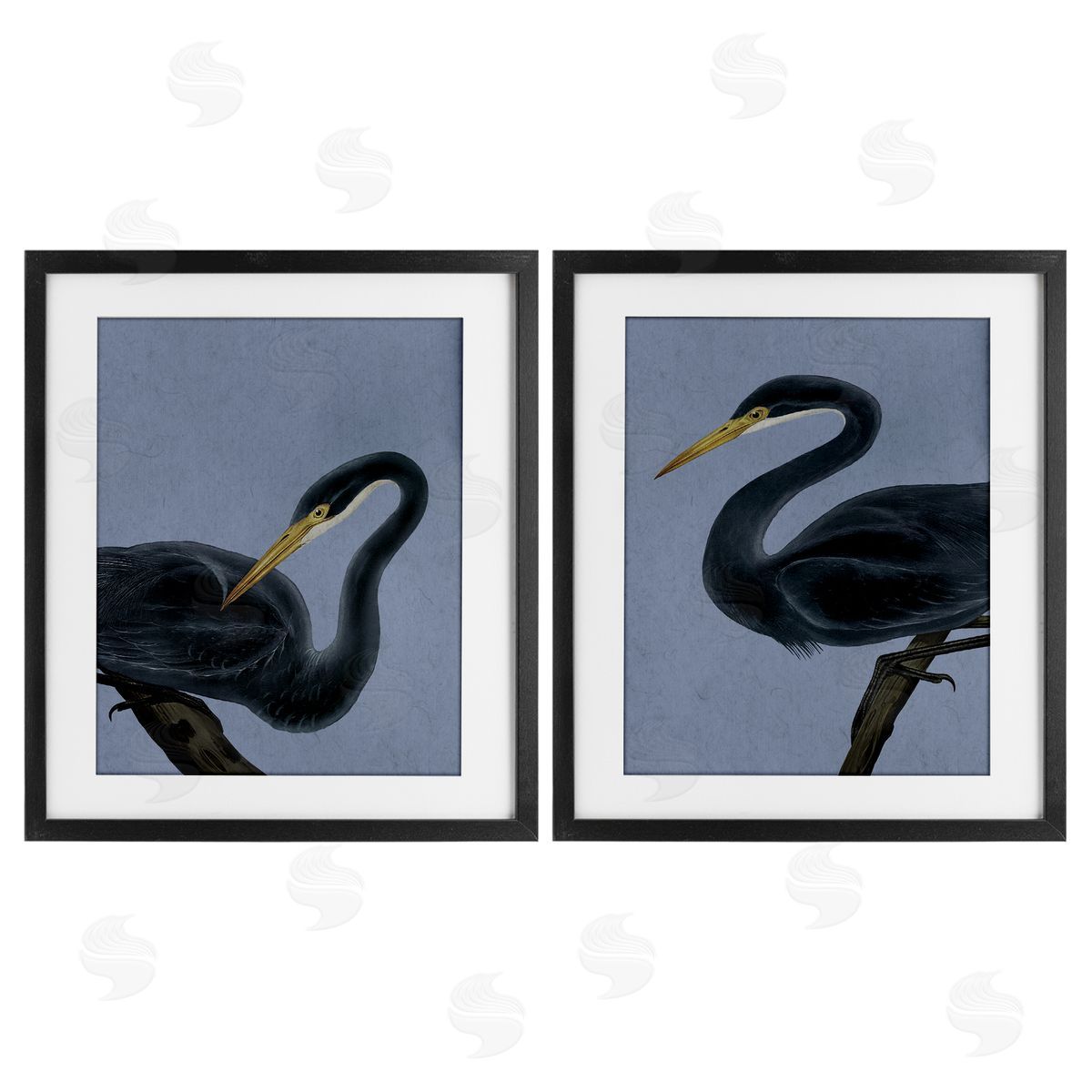 Grace Popp Black Heron Birds Canvas Wall Art Print