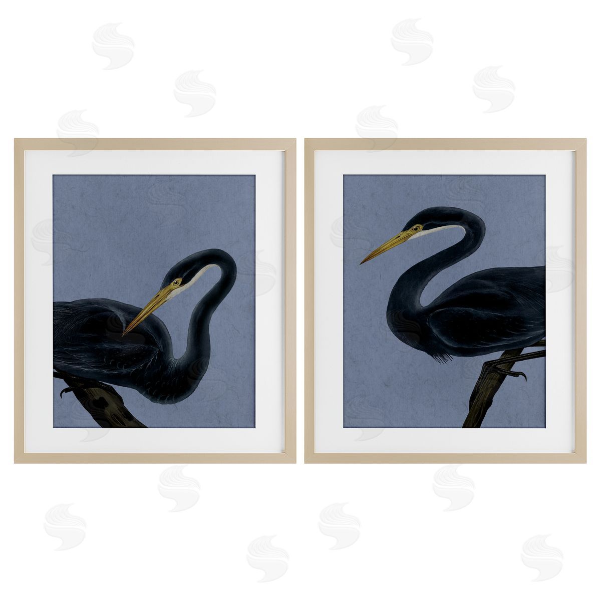 Grace Popp Black Heron Birds Canvas Wall Art Print