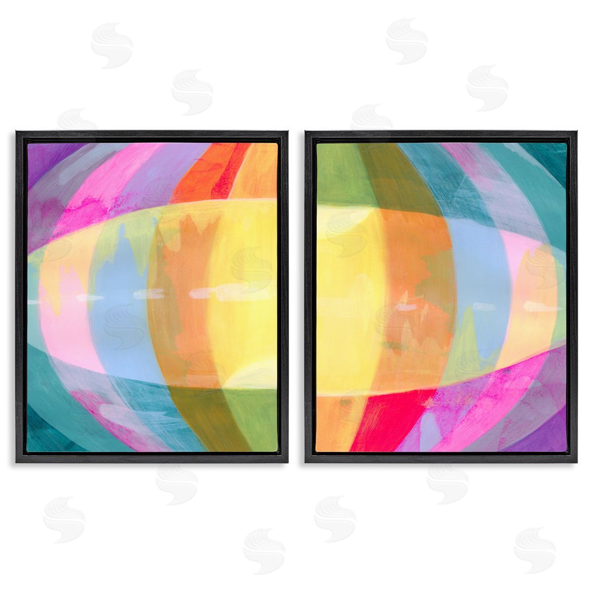 Grace Popp Oblique Neon Flare Canvas Wall Art Print