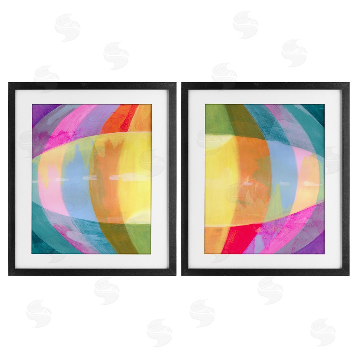 Grace Popp Oblique Neon Flare Canvas Wall Art Print