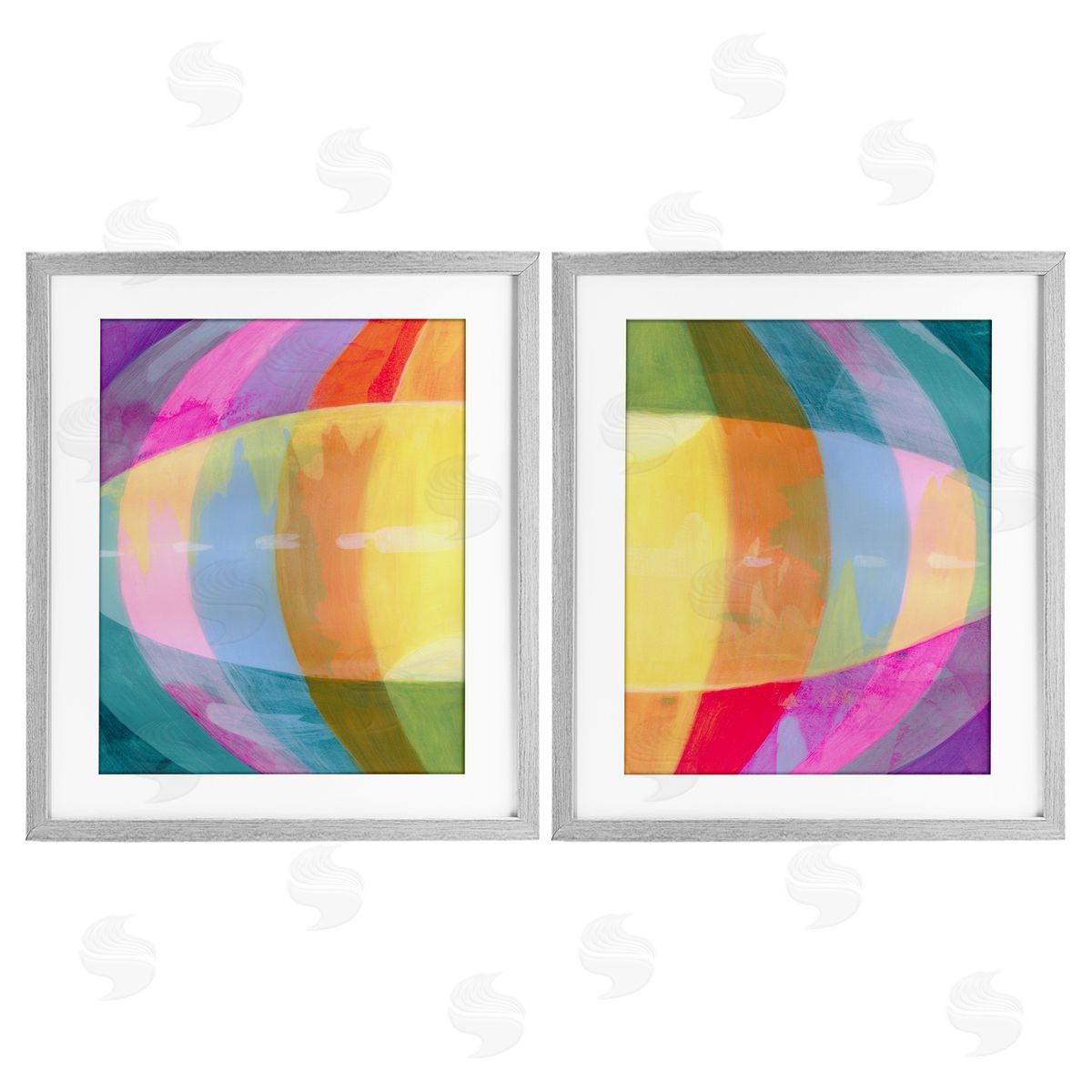Grace Popp Oblique Neon Flare Canvas Wall Art Print