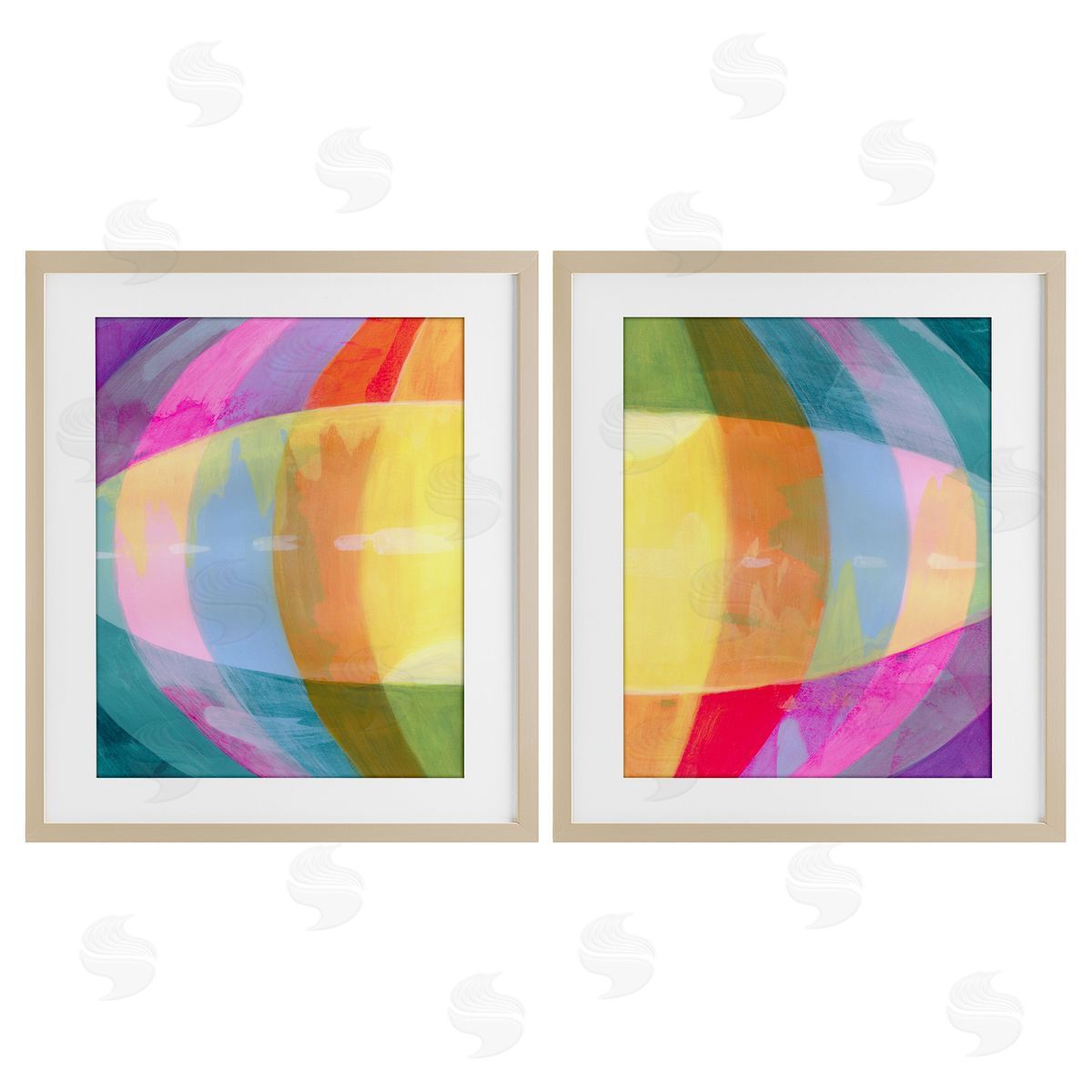 Grace Popp Oblique Neon Flare Canvas Wall Art Print