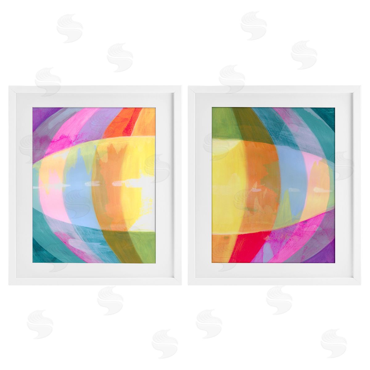 Grace Popp Oblique Neon Flare Canvas Wall Art Print