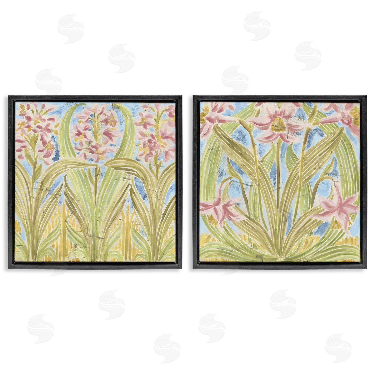 June Erica Vess Floral Palau Tiles Canvas Wall Art Print