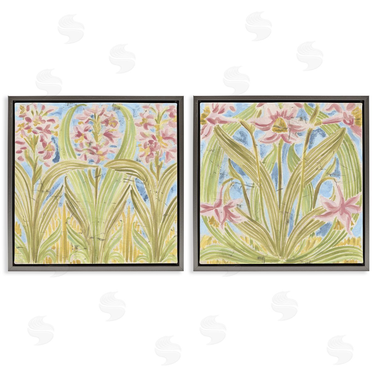 June Erica Vess Floral Palau Tiles Canvas Wall Art Print