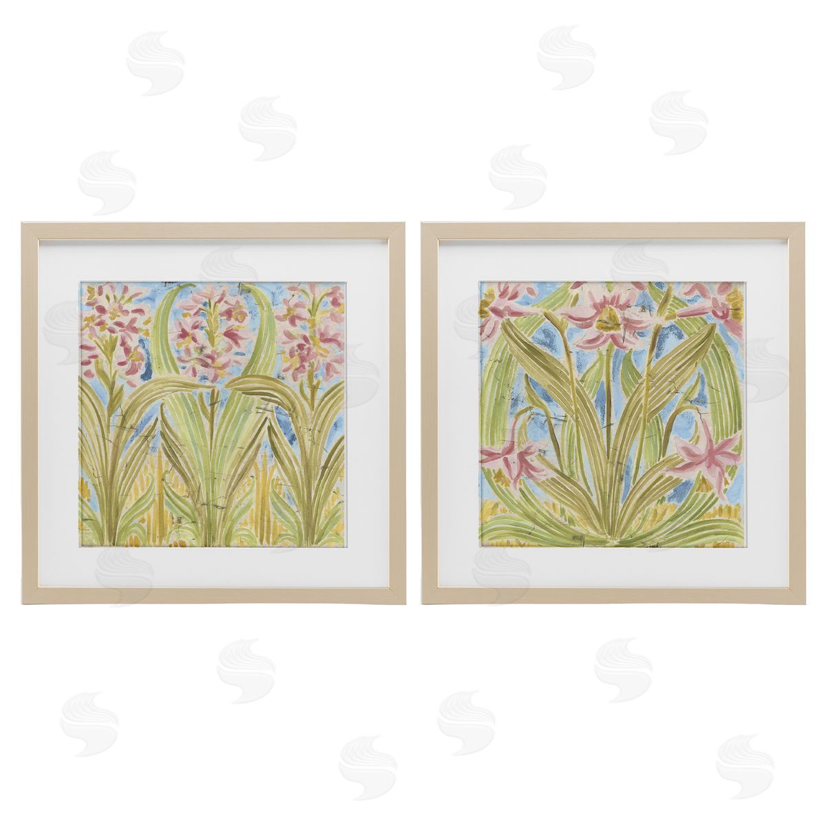 June Erica Vess Floral Palau Tiles Canvas Wall Art Print
